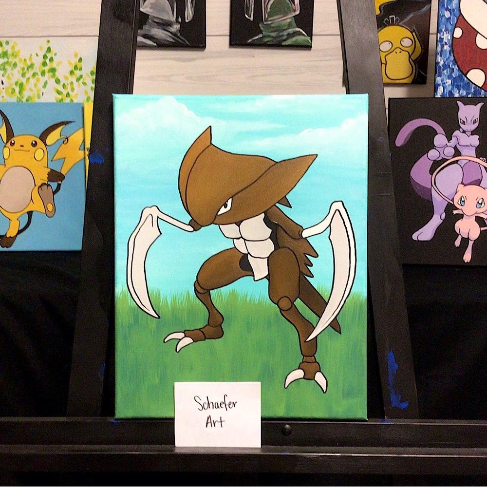 Kubutops Pokémon painting - Gamer Wall Decor - Fun Art